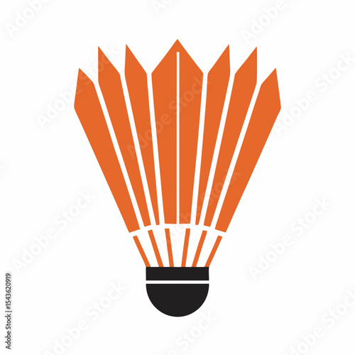 Modern Sports Shuttlecock Badminton Logo Vector.