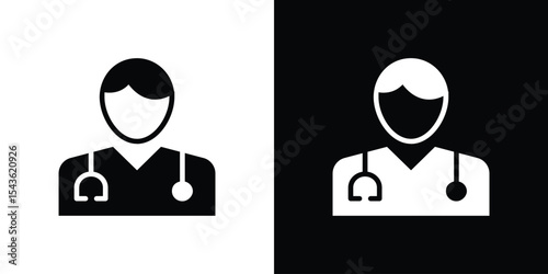 Doctor icon collection. line stroke icon. EPS 10