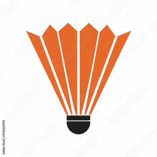 Modern Sports Shuttlecock Badminton Logo Vector.