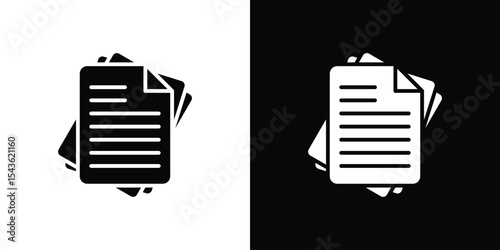 Document papers pile icon collection. line stroke icon. EPS 10
