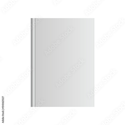 Blank hardcover book mockup for design presentation, isolated on white