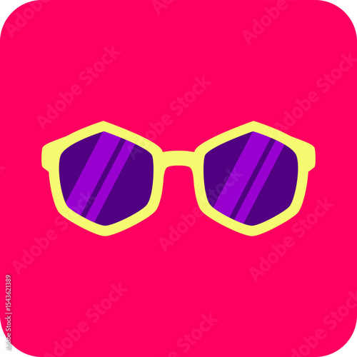 Bright Beach Sunglasses Icon – Modern Vacation Shades