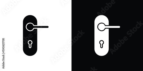 Door handle icon collection. line stroke icon. EPS 10