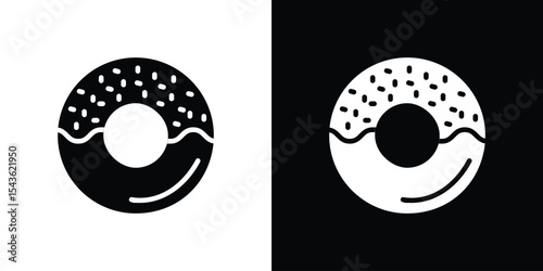 Doughnut icon collection. line stroke icon. EPS 10