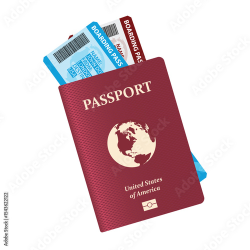 Passport and Boarding Passes: Ready for international travel adventures.