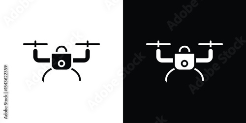 Drone icon collection. line stroke icon. EPS 10