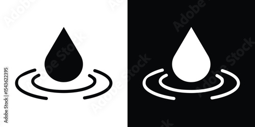 Drop icon collection. line stroke icon. EPS 10