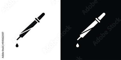 Dropper pipette icon collection. line stroke icon. EPS 10