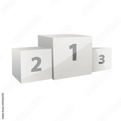 Winners podium with numbers 1, 2, and 3 for first, second and third place.