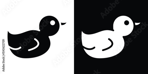 Duck toy icon collection. line stroke icon. EPS 10