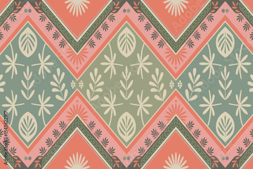 Traditional Yakan Cloth Pattern – Seamless Ethnic Textile Design with Geometric Motifs and Vibrant Cultural Colors
