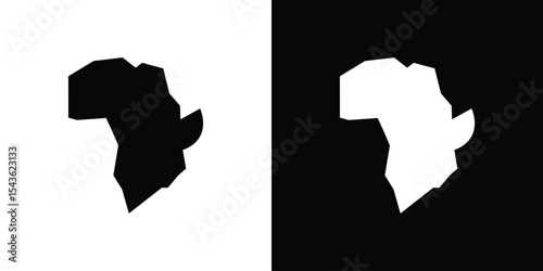 Earth africa icon collection. line stroke icon. EPS 10