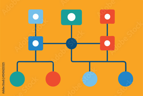 Workflow diagram showing steps of business process automation plan  