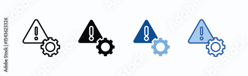 Risk icon sheet multiple style collection isolated vector