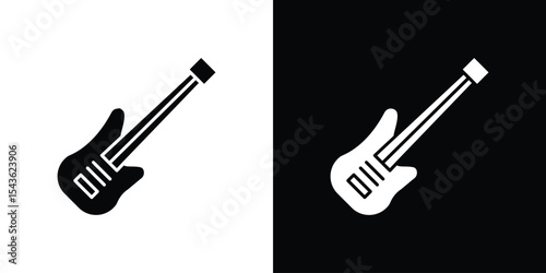 Electric Guitar icon collection. line stroke icon. EPS 10