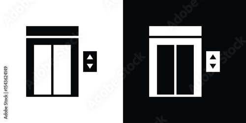 Elevator icon collection. line stroke icon. EPS 10