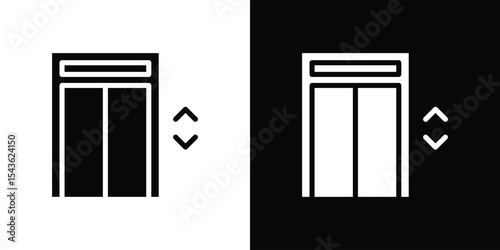 Elevator icon collection. line stroke icon. EPS 10