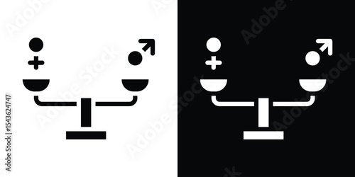 Equality icon collection. line stroke icon. EPS 10