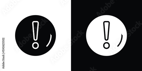 Exclamation interface icon collection. line stroke icon. EPS 10