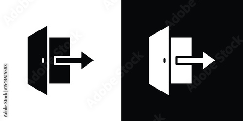 Exit icon collection. line stroke icon. EPS 10
