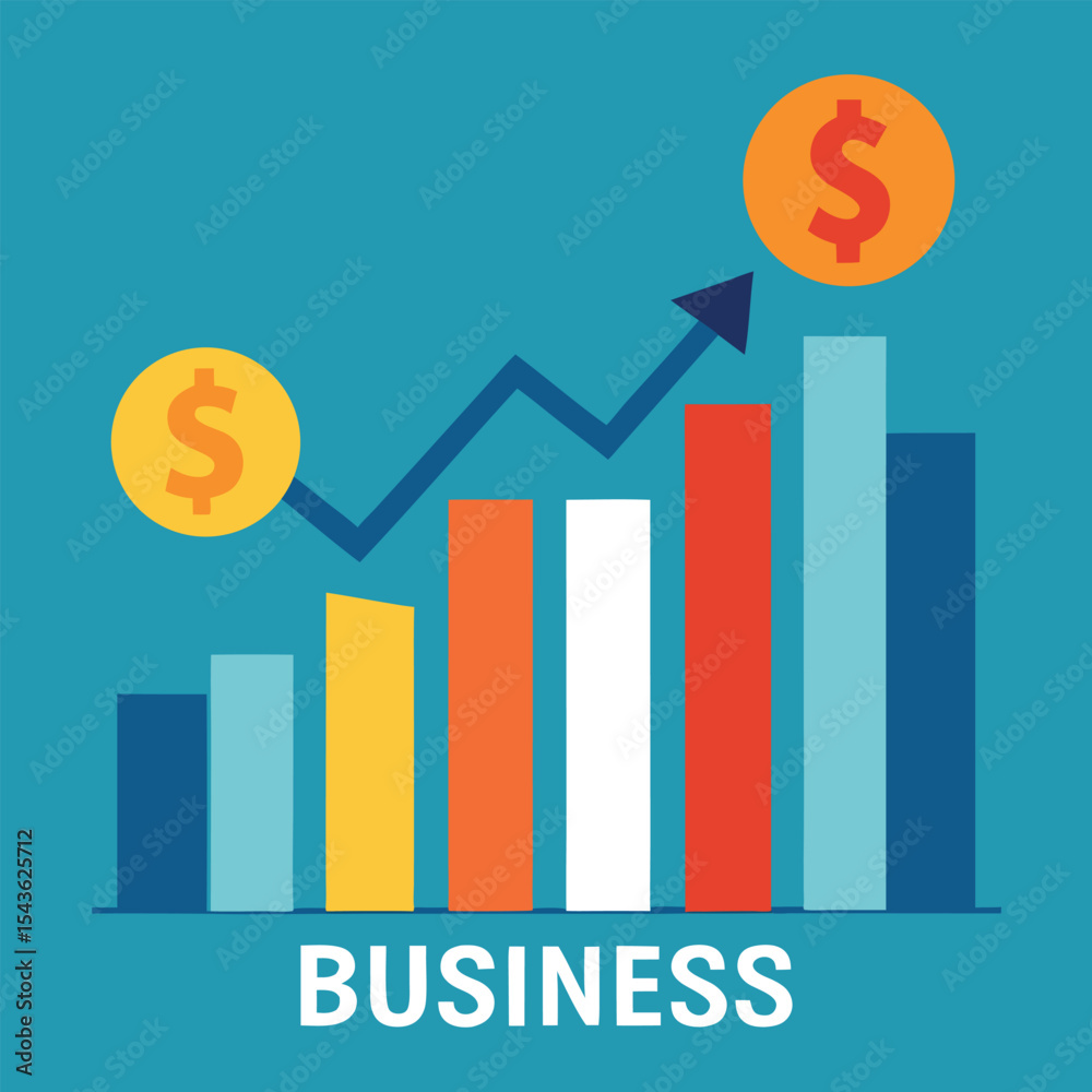 Infographic showing business growth trends and financial data Infographic showing business growth trends and financial data