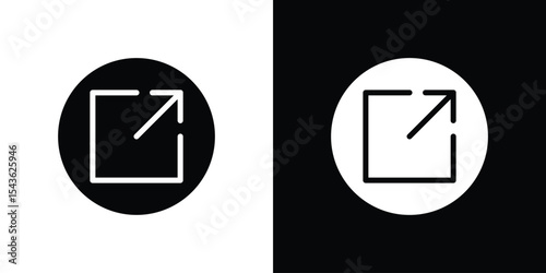 External link icon collection. line stroke icon. EPS 10
