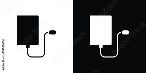External hard drive icon collection. line stroke icon. EPS 10