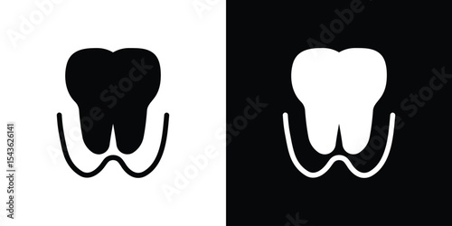 Extraction tooth icon collection. line stroke icon. EPS 10