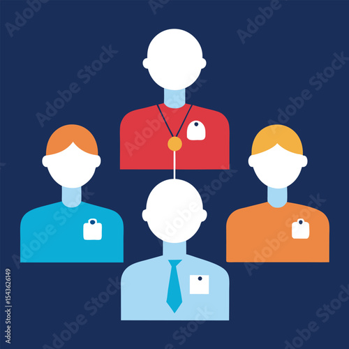 Networking event with name tags and business professionals  
