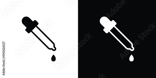 Eye dropper icon collection. line stroke icon. EPS 10