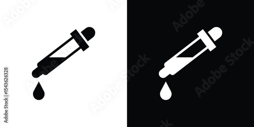Eye dropper icon collection. line stroke icon. EPS 10