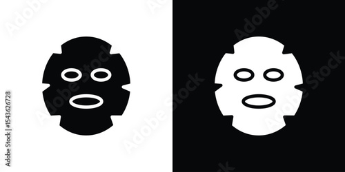 Face sheet mask icon collection. line stroke icon. EPS 10