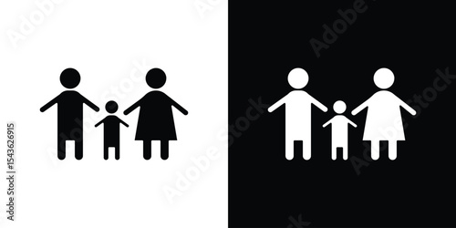 Family icon collection. line stroke icon. EPS 10