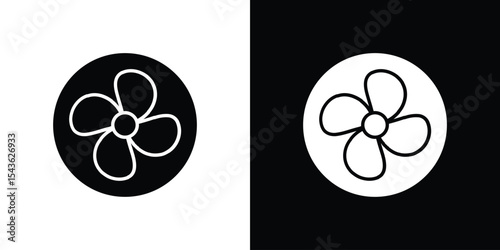 Fan icon collection. line stroke icon. EPS 10