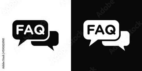 FAQ icon collection. line stroke icon. EPS 10