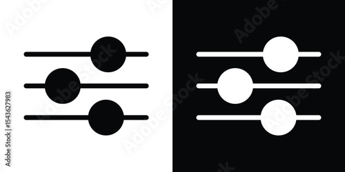 Filter Button icon collection. line stroke icon. EPS 10