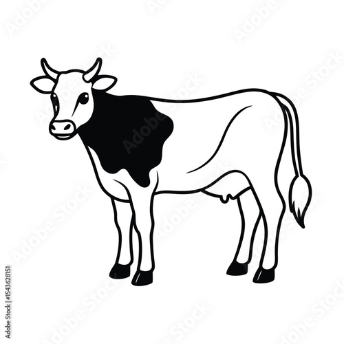 Cow line art