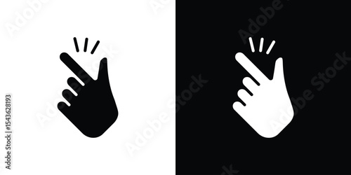 Finger snapping icon collection. line stroke icon. EPS 10