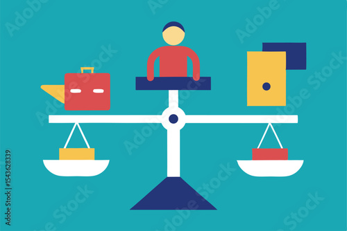 Work life balance scene with relaxed modern workspace  