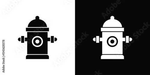 Fire hydrant icon collection. line stroke icon. EPS 10