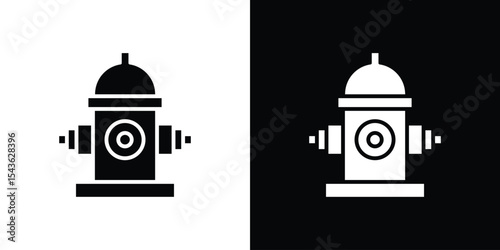 Fire hydrant icon collection. line stroke icon. EPS 10