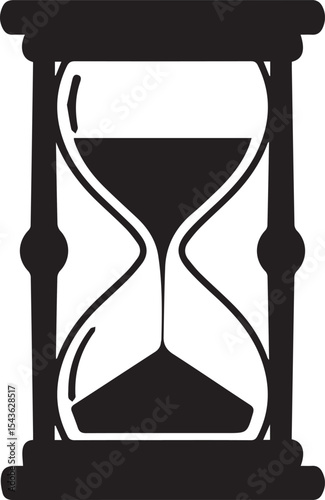 hourglass vector illustration silhouette
