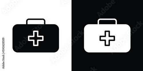 First aid box icon collection. line stroke icon. EPS 10