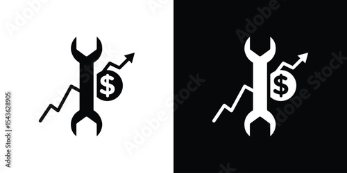 Fixed money icon collection. line stroke icon. EPS 10