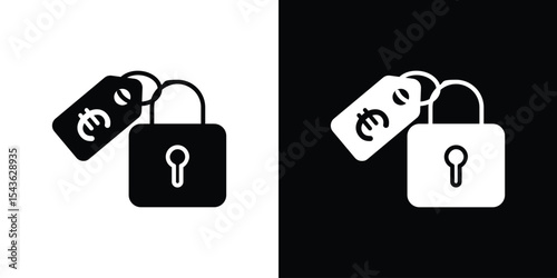 Fixed price icon collection. line stroke icon. EPS 10