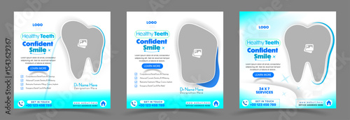 Dental Care Banner Templates, Professional Designs for social media post
