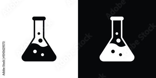 Flask icon collection. line stroke icon. EPS 10