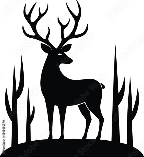 deer silhouette vector