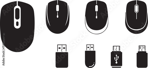 black and white computer mouse and usb drivers