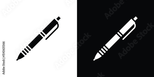 Fountain pen icon collection. line stroke icon. EPS 10